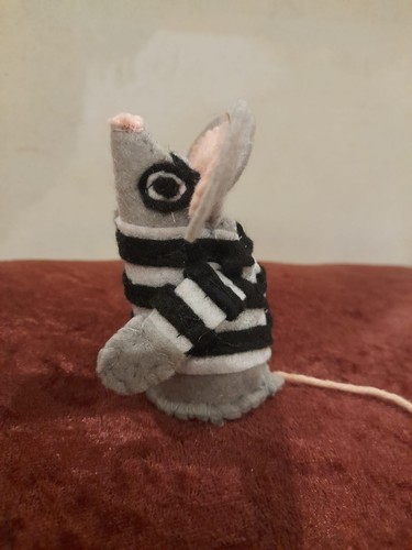 Handmade felt catnip robber - catnip,