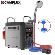 CAMPLUX NANO Gas Water Heater Mobile 3 Litre Hot Shower with Water Pump & Handle