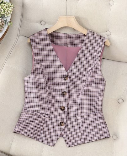 New womens plaid - plaid, waistcoat