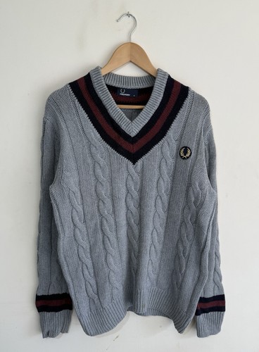 Fred perry neck cable knit - fred,