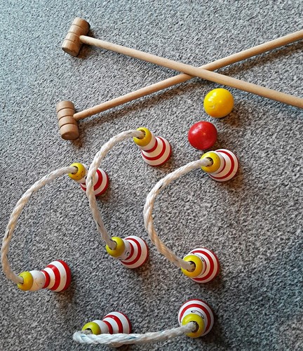 Wooden kids croquet - kids, set