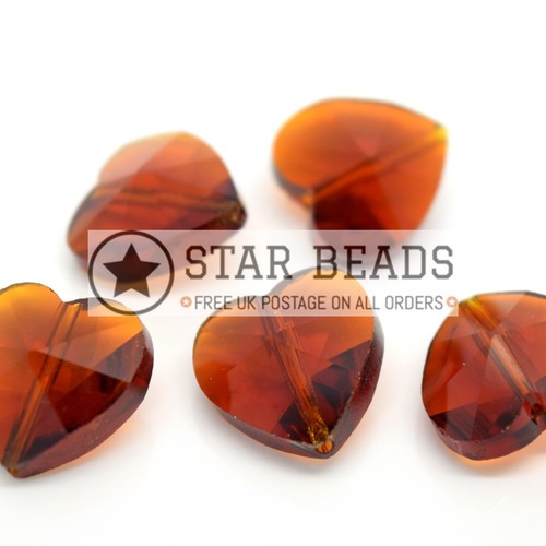Faceted glass heart - 20,