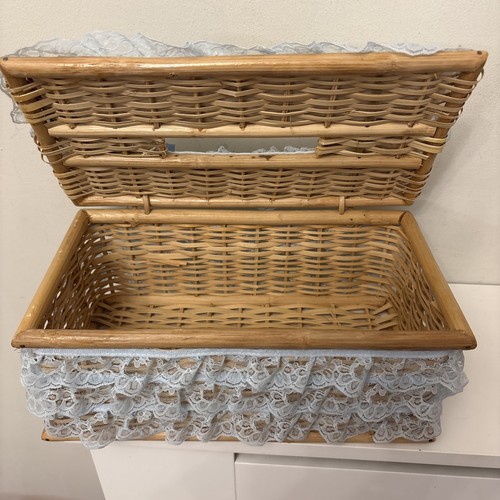 Vintage woven rattan storage - woven,