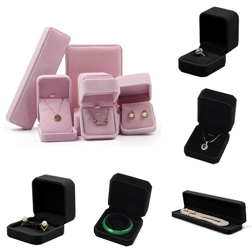 Black pink velvet - velvet, jewellery