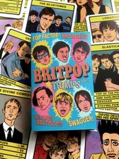 BRITPOP TRUMPS Card Game - 30 britpop bands (Blur, Oasis, Suede, Pulp, Elastica)