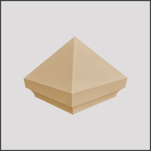 Arrowhead pier cap cast - cast, stone