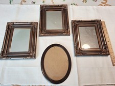 ornate design plastic mirror picture frames lot set