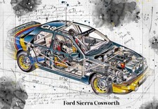 Line Tech Drawing  Ford Sierra