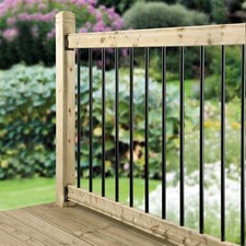 Black Metal Decking Railing Kits Metal and Timber  Traditional Tuscany Design