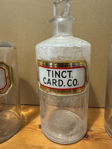 Vintage label under glass - label,