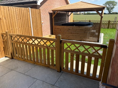 Fence panels cross - cross, top