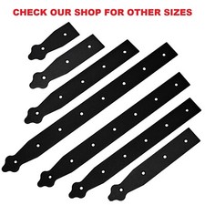 Dummy Hinges Fake Faux Vintage False Strap Metal Hinge Fronts Door Black 2pcs