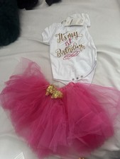 Girls 1st Birthday Outfit Pink