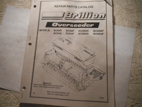 Brillion overseeder bos6s - brillion,