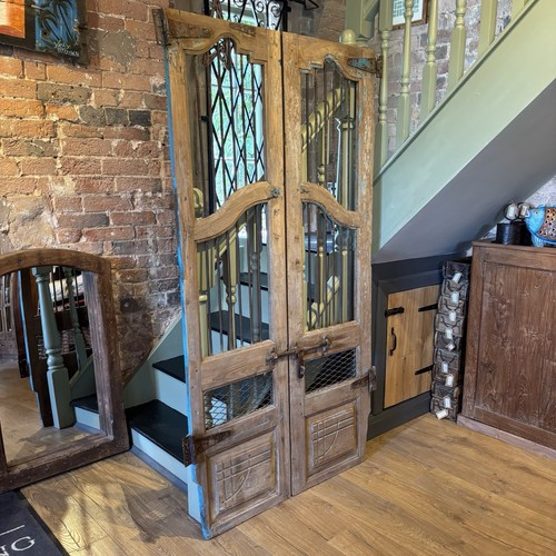 Pair vintage wooden - wooden, door