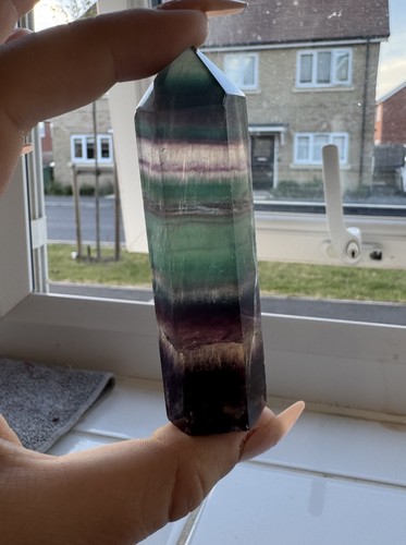 Polished rainbow fluorite - polished,