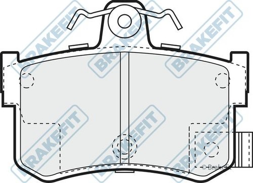 Apec blue rear brake - blue, set