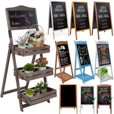 Rustic Chalkboard Blackboard Sign A Frame Easel Message Wedding Board Stand Up