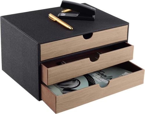Leather desk organizer - organizer, with