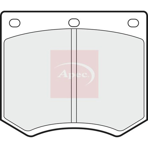 Apec front brake pad - brake, fits