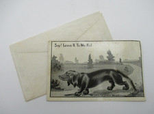 1911 Schmidt Bros  DACHSHUND Dog w/ Wire Tail Mechanical Postcard
