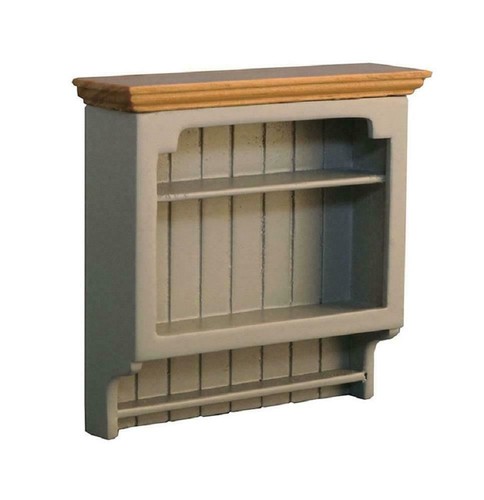 Dolls house grey pine wall - grey,