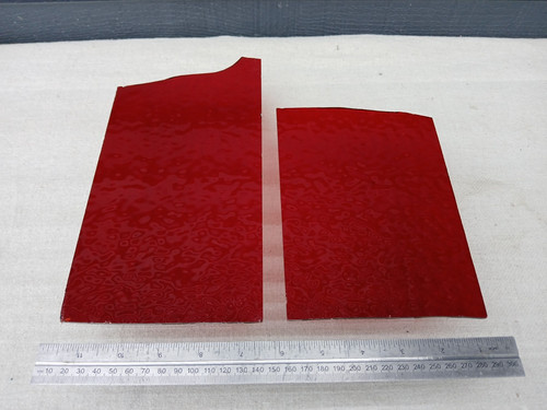 Stained glass offcuts red - glass,