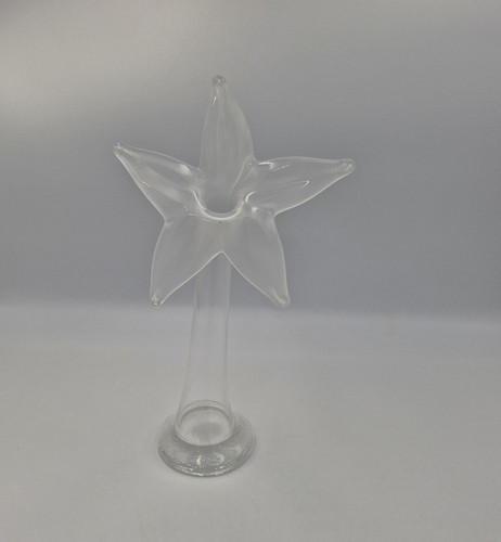Art glass clear - frosted, flower
