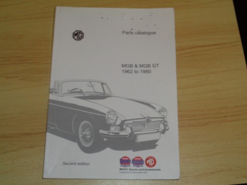 Mgb and parts catalogue - parts,