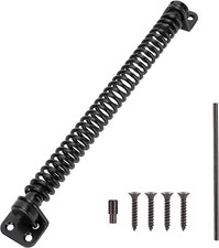GATE SPRING Self Closing ADJUSTABLE Outdoor black weatherproof HEAVY DUTY 10"