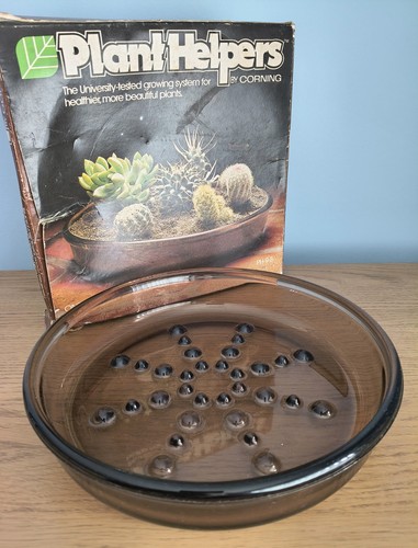 Vintage corning glass plant - glass,