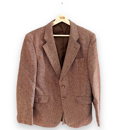 Mens brown wool blazer - wool,