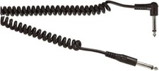 Standard Right Angled Guitar Amp Amplifier Lead With Curly Screened Cable 6m
