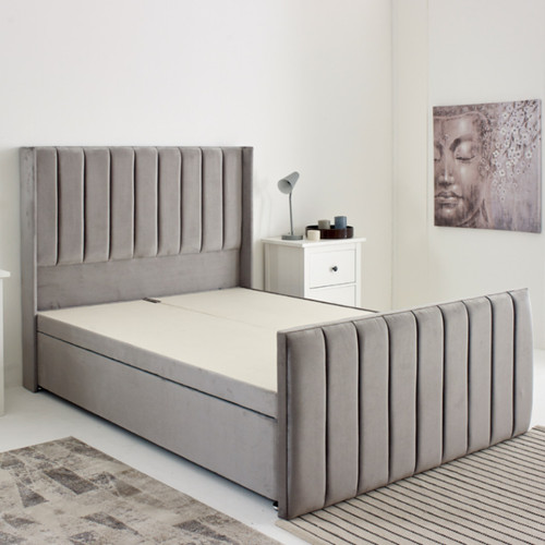 Winged panel divan bed - divan,