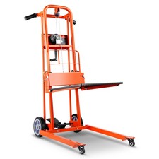 VEVOR Material Lift Winch Stacker 150 kg Pallet Truck Dolly 109 cm Max Lift
