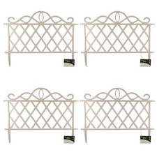 Flexible Garden Lawn Grass Edging Picket Border Plastic Fence Decor Black/White