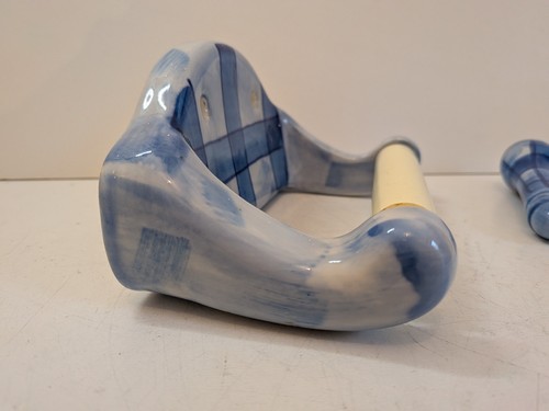 Vintage blue porcelain ceramic - blue,