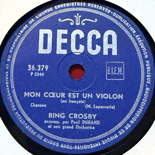 Bing crosby mon coeur - bing, un