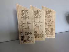 Rustic Wooden Sports Trophies - Laser Engraved Wooden Trophy - Handmade Awards