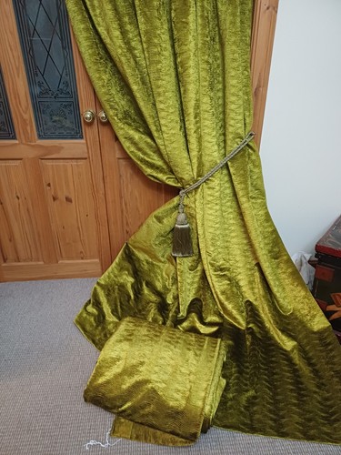 Green interlined velvet - green,