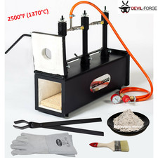 DEVIL-FORGE DFPROF3+2D Gas Propane Forge Farrier Burner Furnace +Tongs UK (NEW)