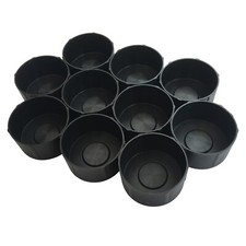 Pack of 10  Black 2" End Caps for Fishing Rod Tubes & Postal Tubes or Containers