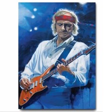 Mark Knopfler Dire Straits With Guitar Wall Art Printed on Sheet Metal Sign