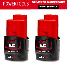 2X Battery For Milwaukee M12 B2 Battery 12V XC 3.5Ah 4932430064 48-11-2430 2411 DHL