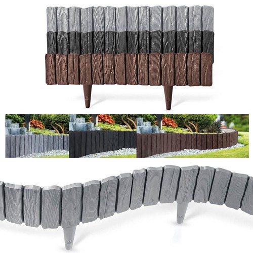 20pack lawn wood effect edging - lawn, wood-effect