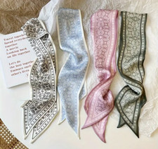 Women Silk-Feel Scarf Paisley