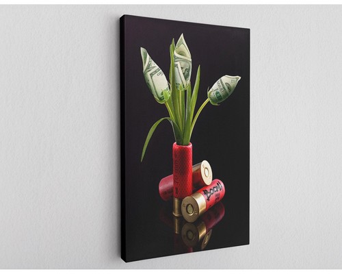 Money flower canvas print - money,