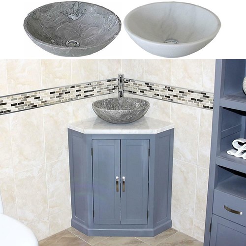 Grey painted bathroom vanity - grey,