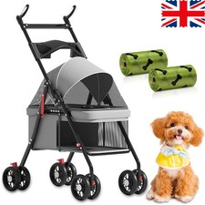 Folding Dog Cat Pet Stroller Puppy Pram Pushchair Jogging Travel Buggy Carrier
