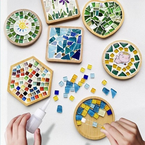 Diy mosaic coaster - coaster, &